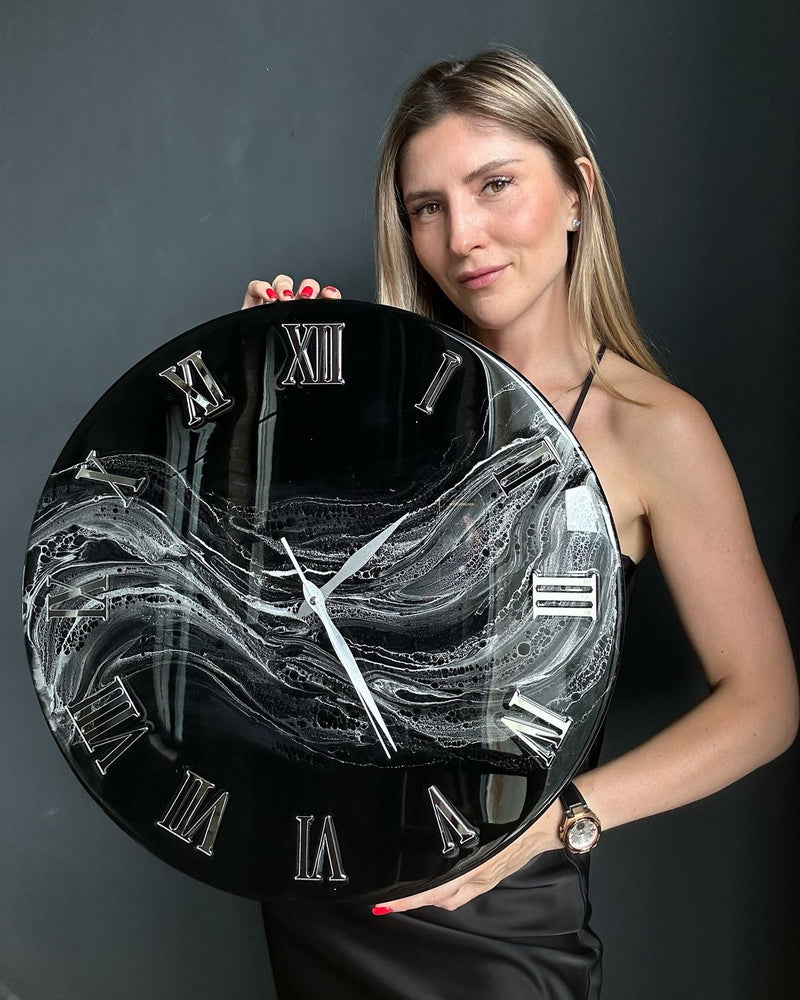 Marble finish Resin clock