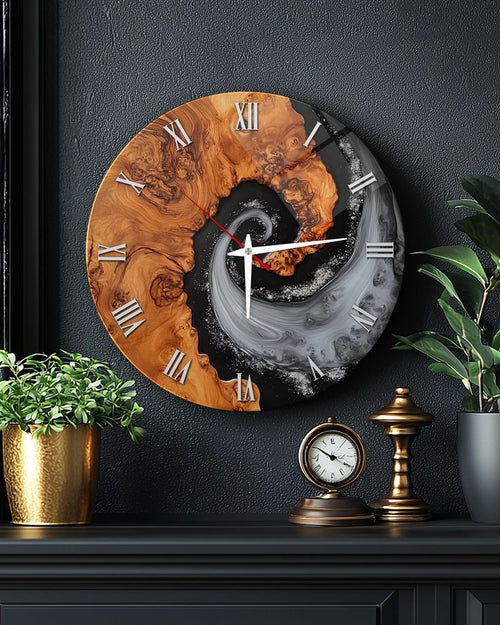 Deep Ocean Resin Clock